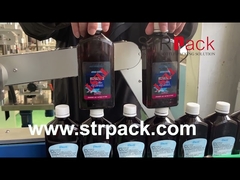 Szybka maszyna do etykietowania z przodu iz tyłu Butelka z etykietami dwustronnymi