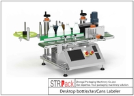 Biurkowa maszyna do etykietowania butelek na słoiki / puszki 20 - 60 sztuk / min
