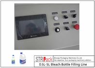 0.5L-5L Antykorozyjna linia do napełniania butelek z wybielaczem do nurkowania z maszyną zamykającą Maszyna do etykietowania do pakowania butelek z wybielaczem