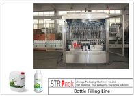 Linia do napełniania butelek w płynie z maszyną do zamykania butelek i dwustronną maszyną do etykietowania