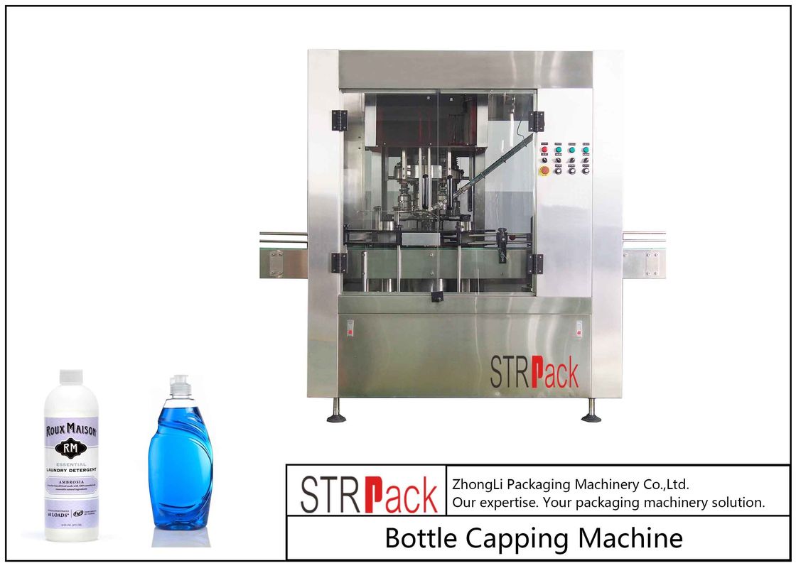 Automatyczny sprzęt do zamykania butelek o prędkości 120 CPM do butelek z wodą / zakrętek do pojemników na przyprawy