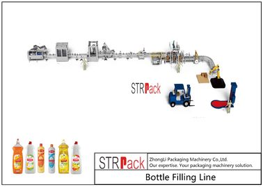 Liniowa linia do napełniania butelek PET do zmywarki 1L z maszyną do rozszyfrowywania butelek