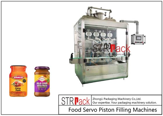 Curry Paste Sauce Food Pump Filling Machine Sterowanie PLC 8 dysz 20 głowic